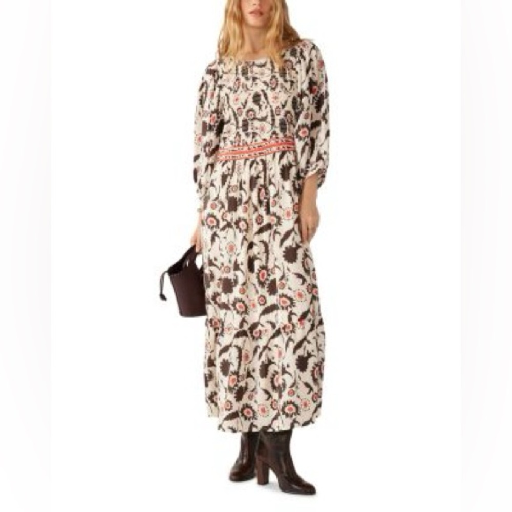 NWT!  ba&sh Boho 
"Katel" Smocked Banded Waist Dress